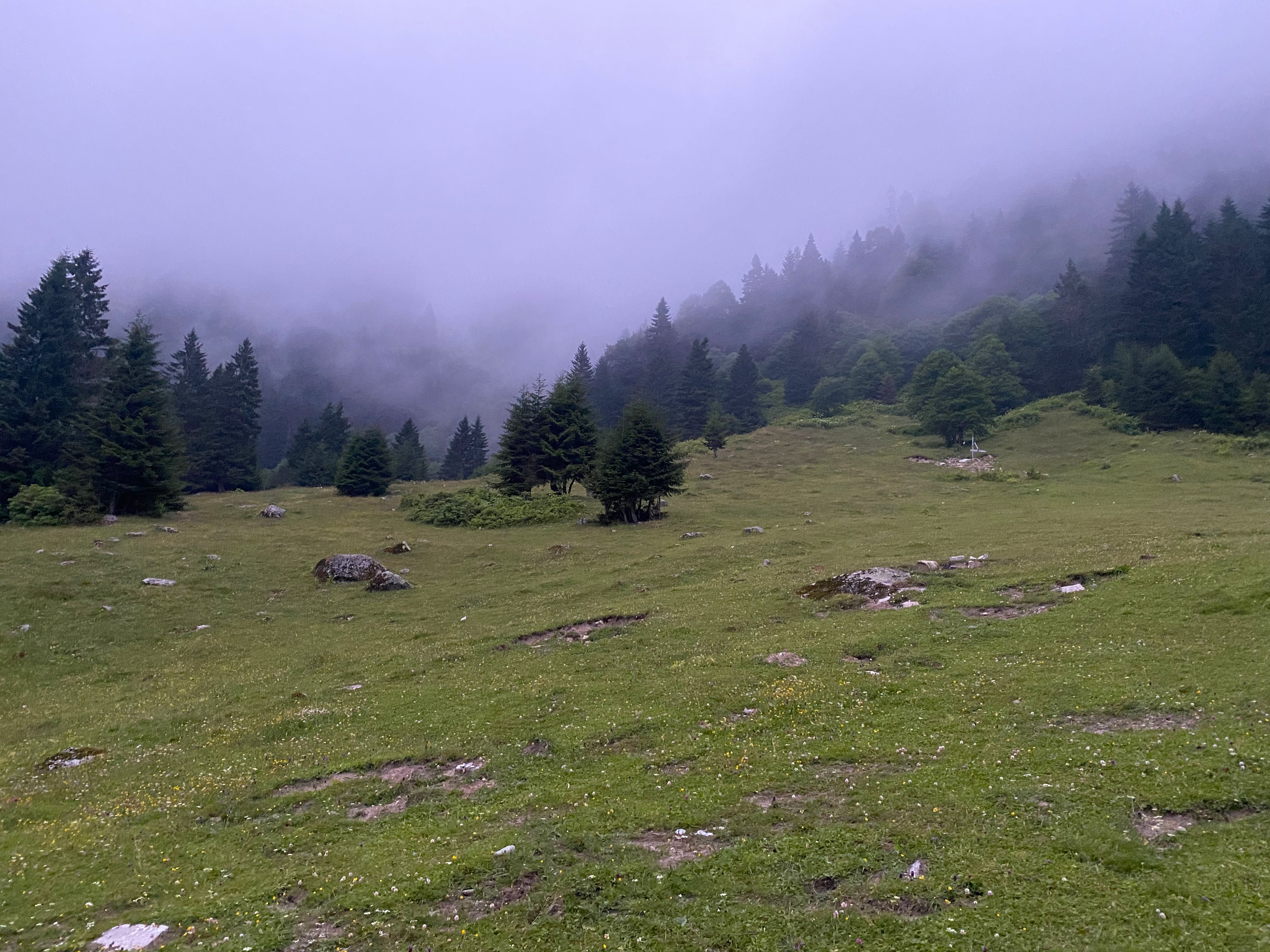 Ardahan'ın yüksek kesimleri sisle kaplandı