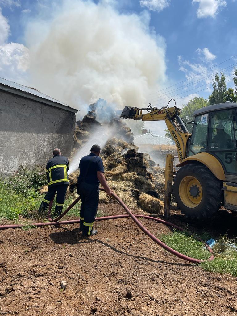 Ot yığınında yangın