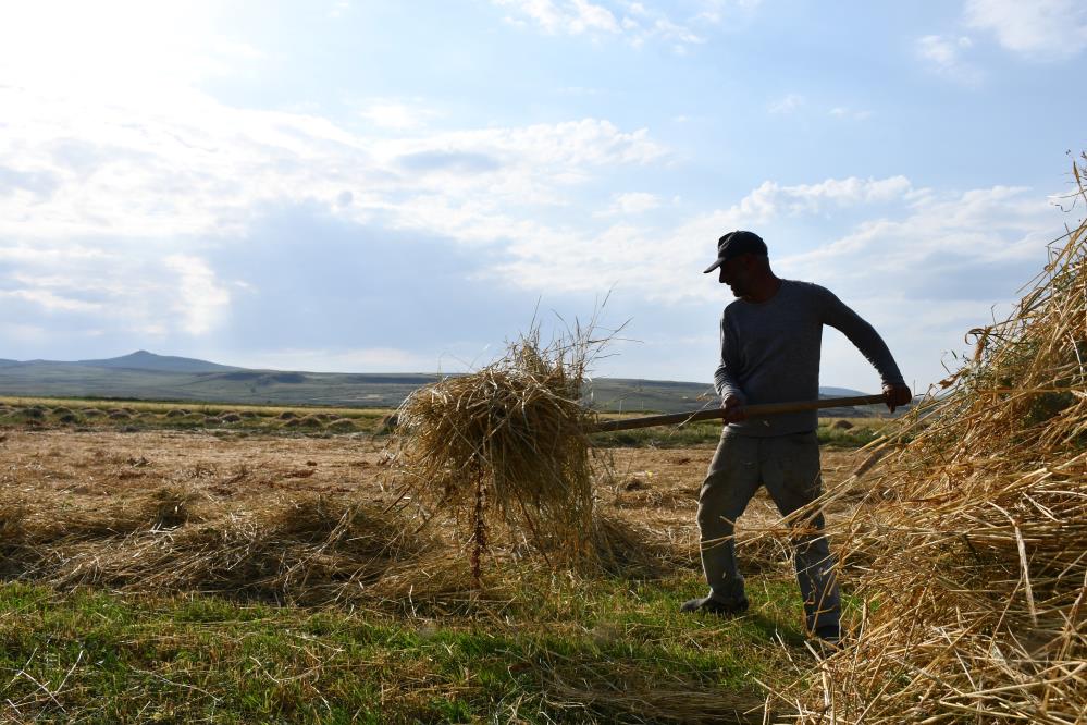 30 derece sıcaklıkta çiftçilerin zorlu mesaisi