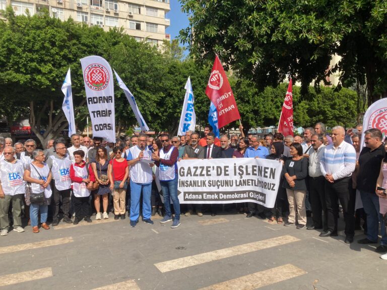 Emek-Meslek ve Demokratik Kitle Örgütleri, İsrail’in Filistin’deki saldırılarını kınayarak barış çağrısı yaptı