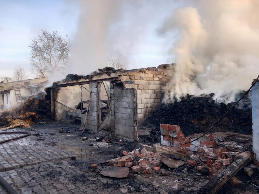 Kars'ta otomobil yanarak kül oldu