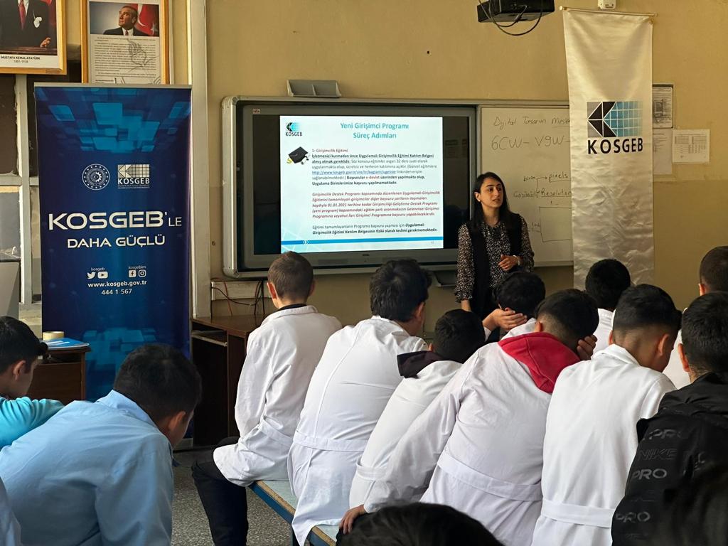 Öğrencilere KOSGEB destekleri anlatıldı