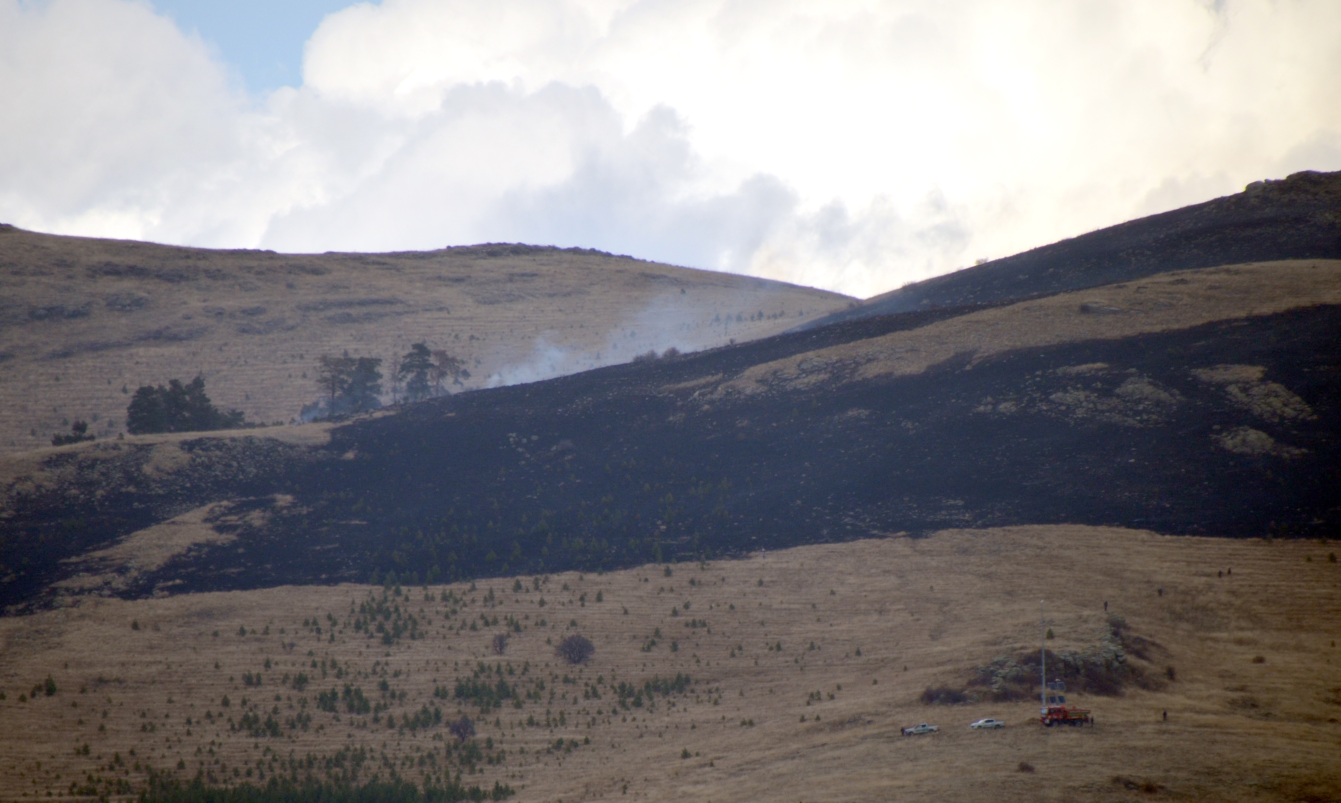 Sarıkamış'ta ormanlık alanda çıkan örtü yangını söndürüldü