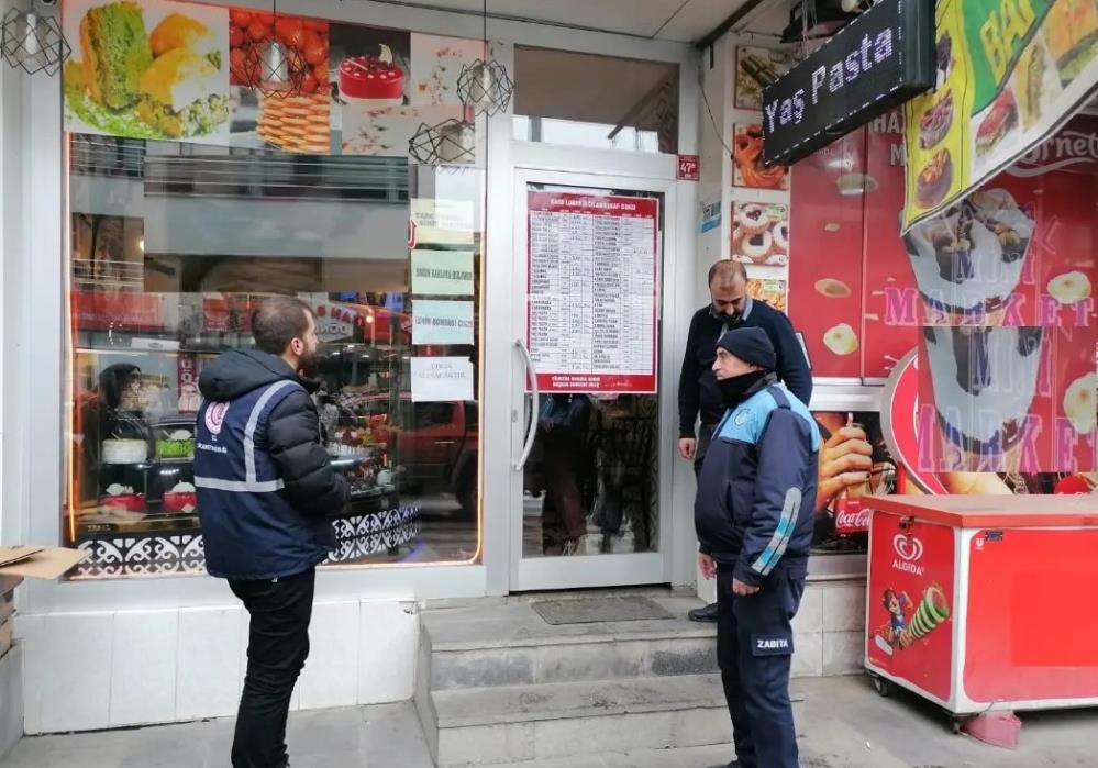 Kars'ta işyerlerinde fiyat listesi denetimi