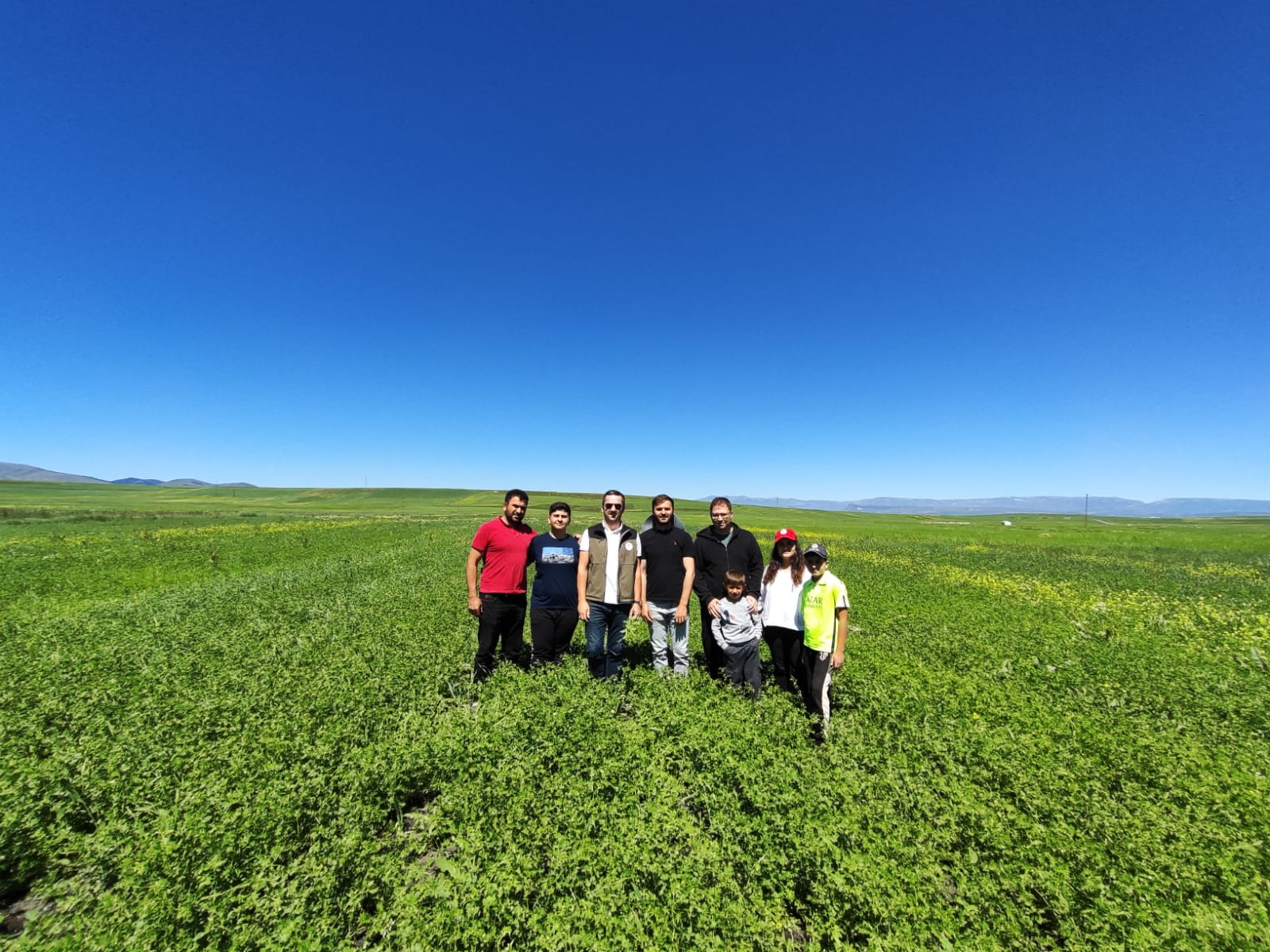 Kars’ta ekilen nohut ve buğday tarlaları incelendi