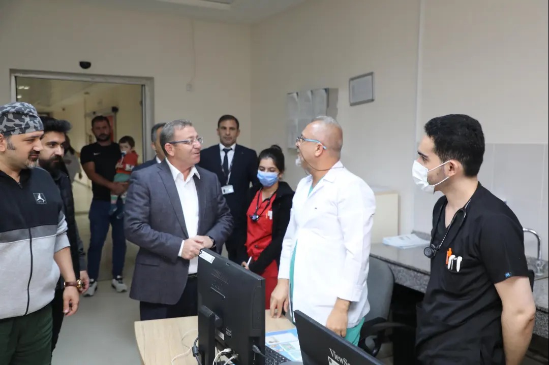 Vali Polat, Devlet Hastanesinde incelemelerde bulundu