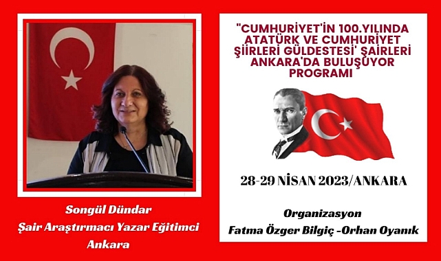 “ Cumhuriyet’in 100. Yılında Atatürk ve Cumhuriyet Şiirleri Güldestesi” galası yapılacak