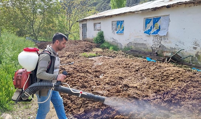 Keban'da haşere ile mücadele çalışması başladı