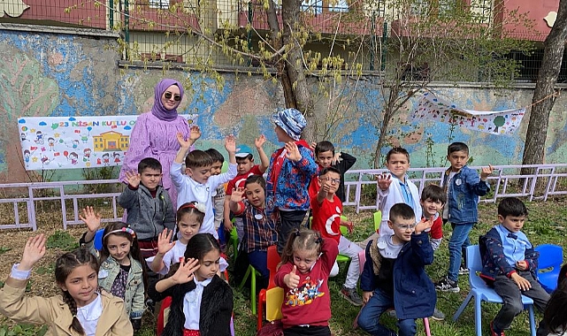Miniklerin bayramı renkli görüntülere sahne oldu
