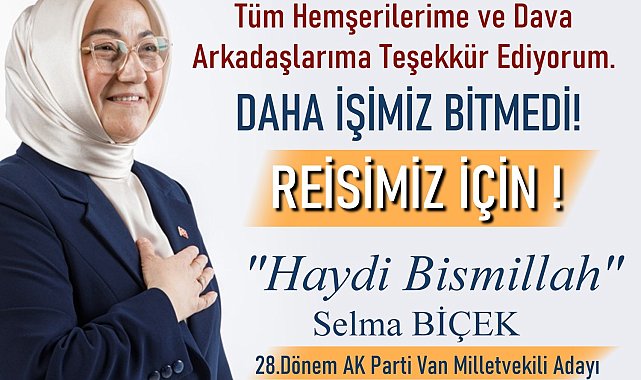 AK Parti Milletvekili adayı Biçek'ten teşekkür mesajı
