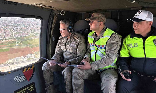 Elazığ'da helikopter destekli trafik denetimi yapıldı