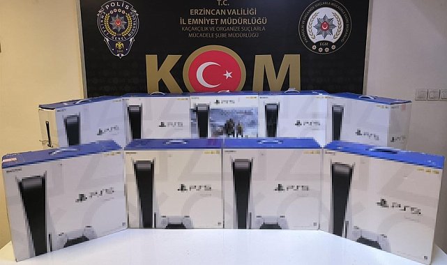 Erzincan'da 9 adet kaçak oyun konsolu ele geçirildi