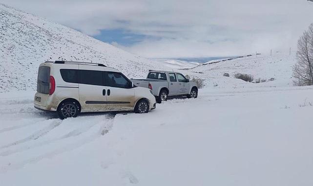 Erzurum'da kış geri geldi