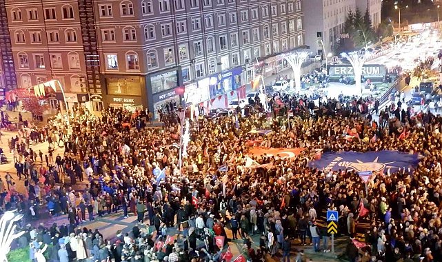 Erzurum'da Erdoğan coşkusu