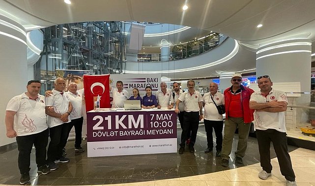 Erzurumlu maratoncular Bakü'de koştu