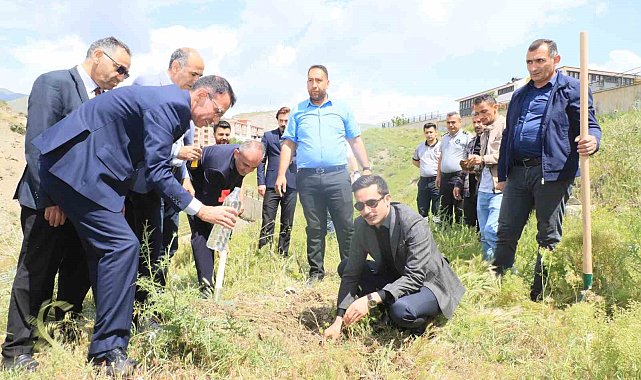 Hakkari'de "Dünya Tütünsüz Günü'nde fidan dikildi