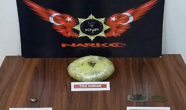 Kars'ta uyuşturucu, narkotik köpeği Daxo'ya takıldı