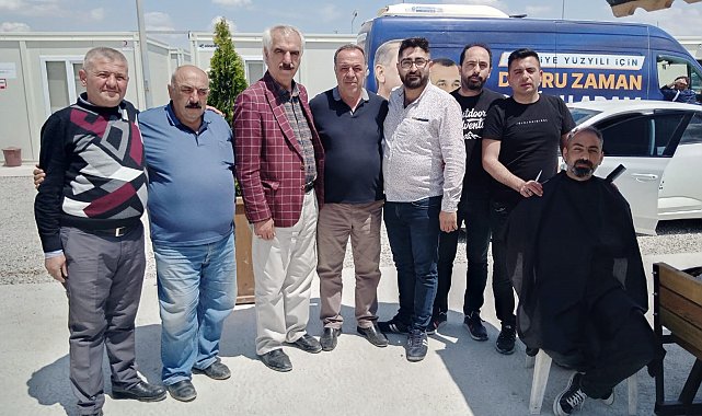 Kayserili berberlerden afet bölgesinde anlamlı hizmet