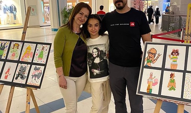 10 yaşındaki Mila'nın ilk resim sergisi