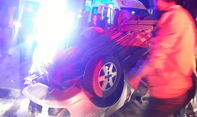 Ağrı'da takla atan otomobilin sürücüsü yaralandı