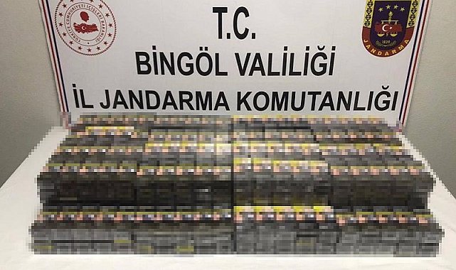 Bingöl'de 720 paket kaçak sigara ele geçirildi