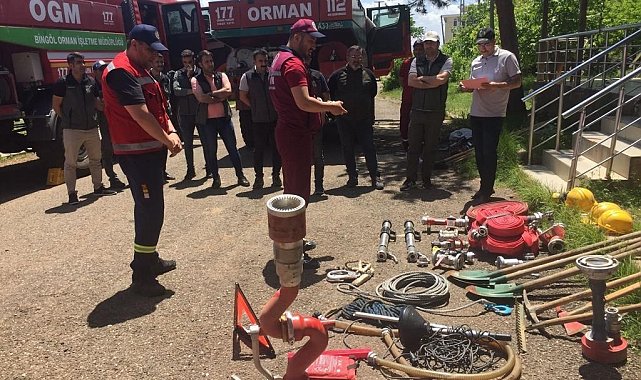 Bingöl'de orman yangınlarıyla mücadele eğitimi