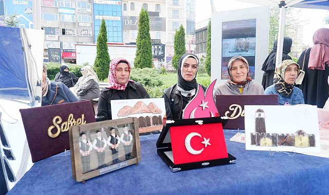 Bir yıllık emeklerini sergilediler