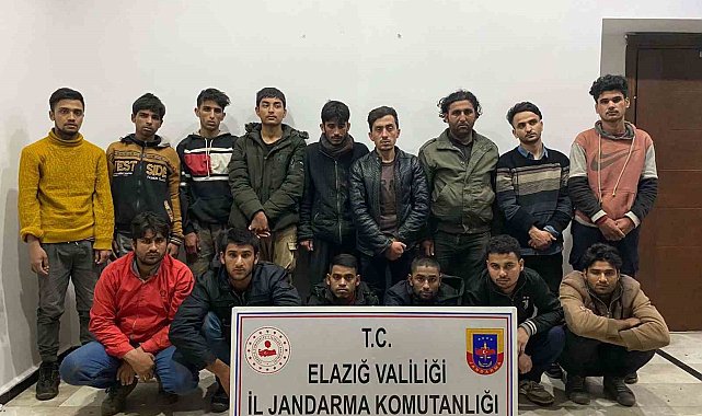 Elazığ'da 15 düzensiz göçmen yakalandı