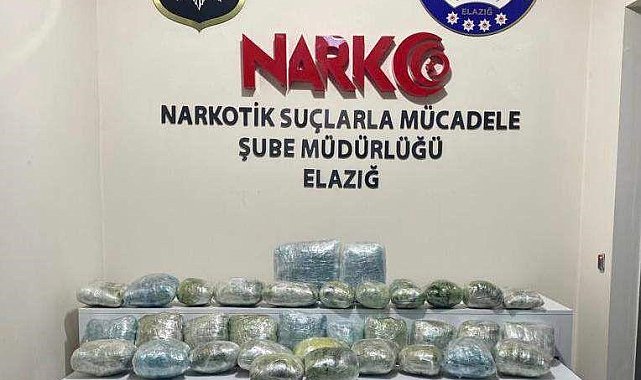 Elazığ'da 35 kilogram kubar esrar ele geçirildi