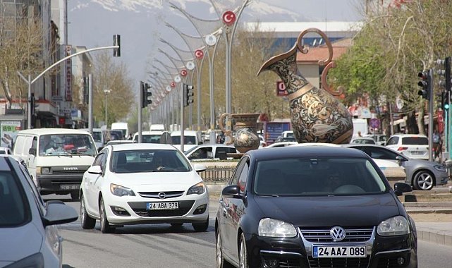 Erzincan'da trafiğe kayıtlı araç sayısı 66 bin 969 oldu