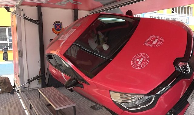 Jandarma mobil trafik eğitim tırı Erciş'te