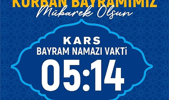 Kars'ta bayram namazı saati belli oldu