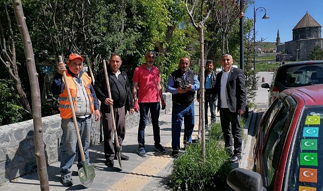 Kars'ta kuruyan ağaçlar değiştiriliyor