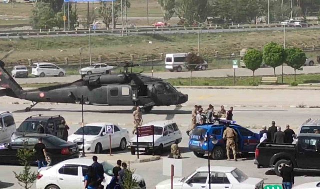 Operasyonda rahatsızlanan asker helikopterle hastaneye yetiştirildi