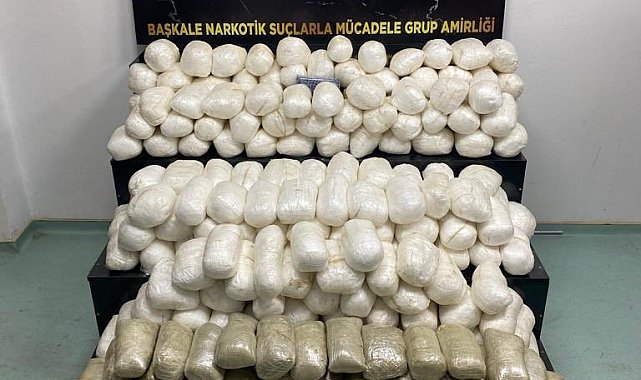 Van'da İHA destekli operasyon: 340 kilo uyuşturucu ele geçirildi