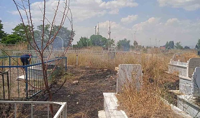 Ağrı'da mezarlık yangını