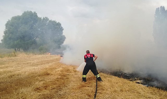 Ağrı'da tarla yangını