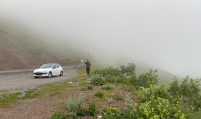 Ardahan'ın yüksek kesimleri sisle kaplandı