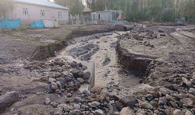 Başkale'de sağanak sele dönüştü, tarım arazileri zarar gördü