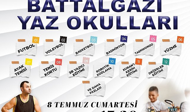 Battalgazi'de yaz spor okulları başlıyor