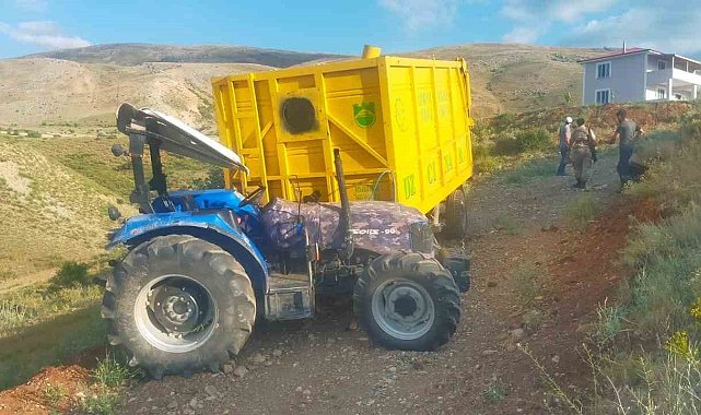 Erzincan'da traktör kazası: 1 ölü 1 yaralı