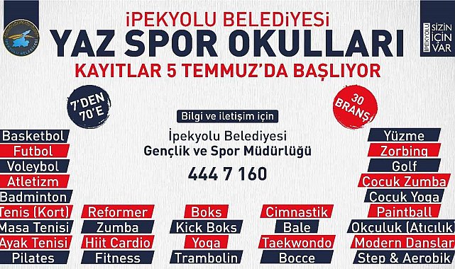 İpekyolu Belediyesinin yaz spor okulları başlıyor