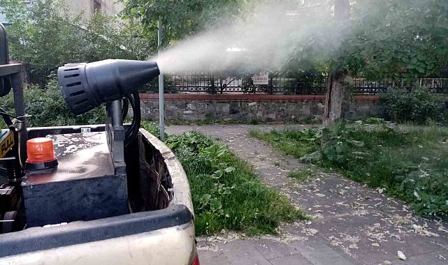 Kars Belediyesi ilaçlama yapıyor