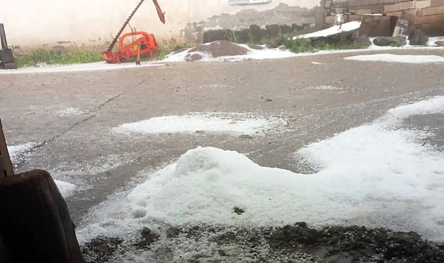 Kars'ta sağanak ve dolu, ekili alanlara zarar verdi