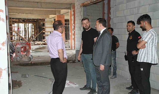 Kaymakam Bayram kamu inşaatlarını inceledi