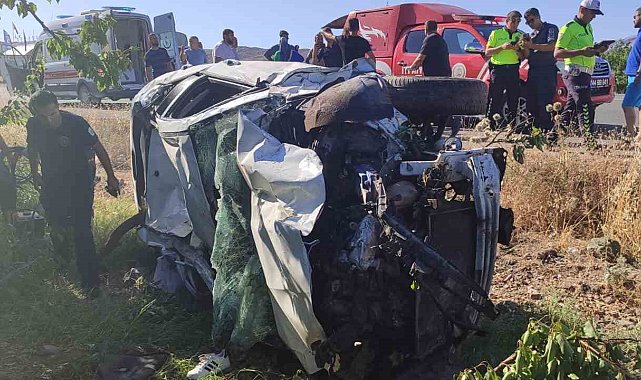 Kontrolden çıkan otomobil takla attı: 2 yaralı