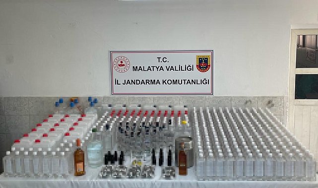 Malatya'da 930 litre kaçak alkol ele geçirildi