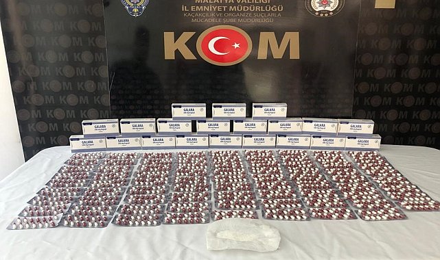 Malatya'da çok sayıda uyuşturucu hap ele geçirildi