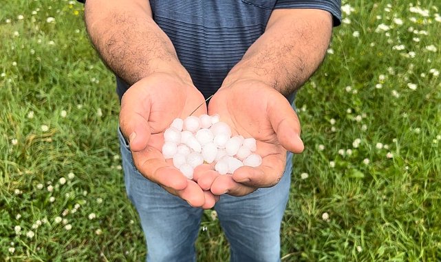 Sarıkamış'ı dolu vurdu