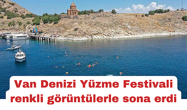 Van Denizi Yüzme Festivali renkli görüntülerle sona erdi